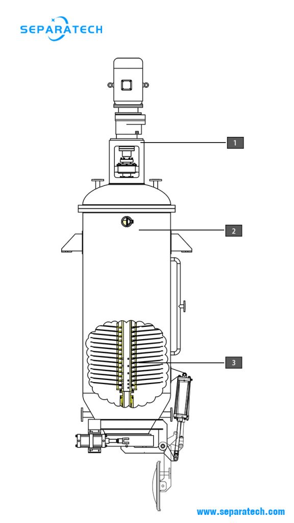 horizontal plate filter structure