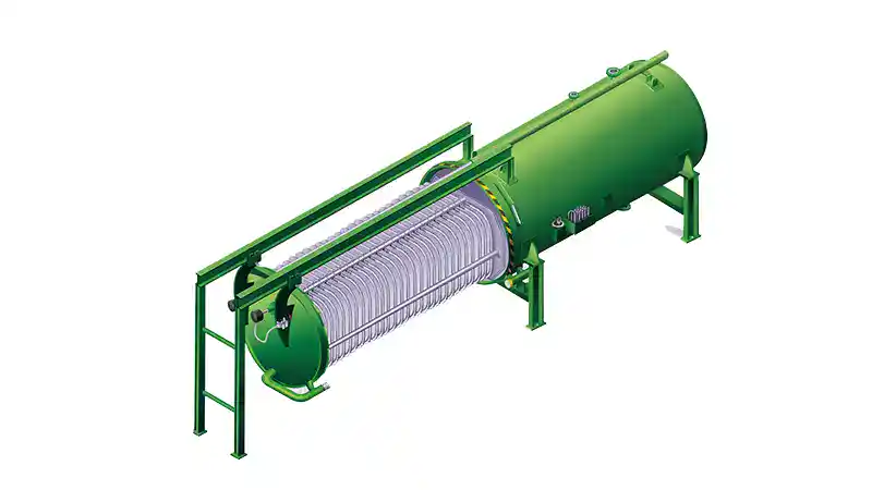 Horizontal pressure leaf filters