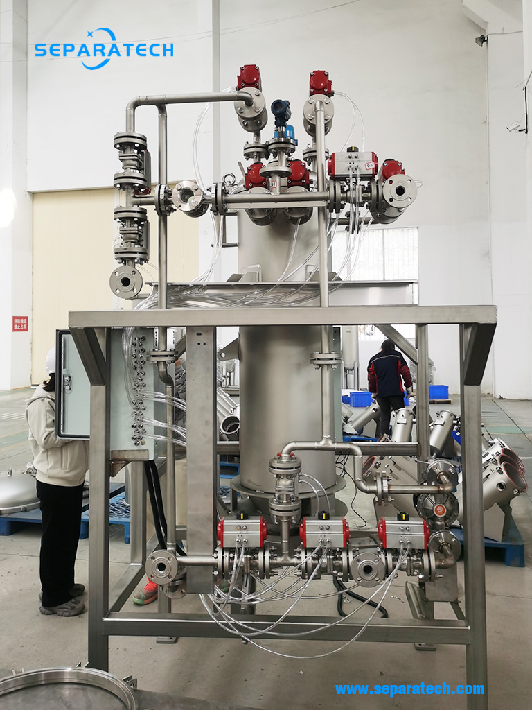 Candle filter skid
