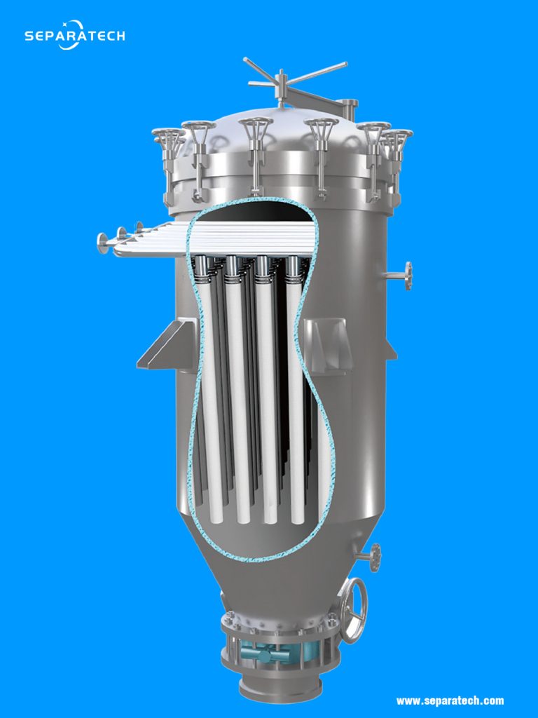 candle filter vessel structure
