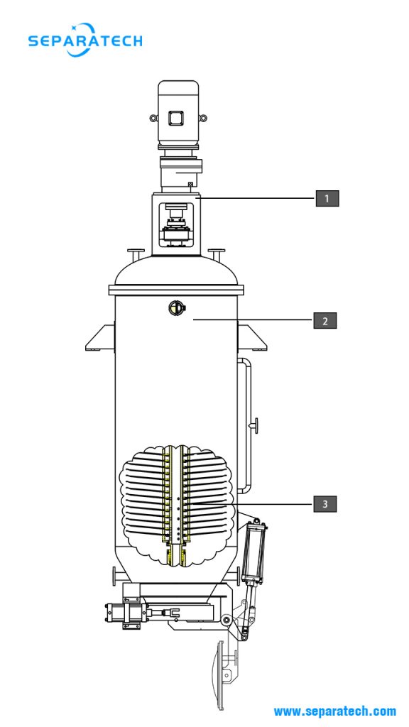 horizontal plate filter structure
